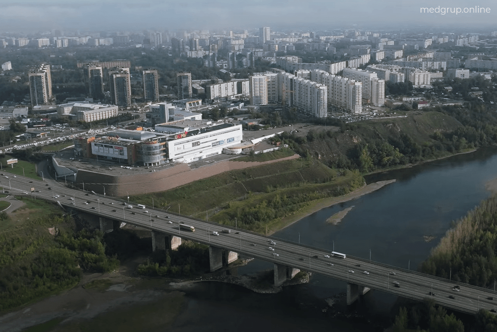 Архитектура города Красноярска, в котором оказывается услуга снятия похмельного синдрома