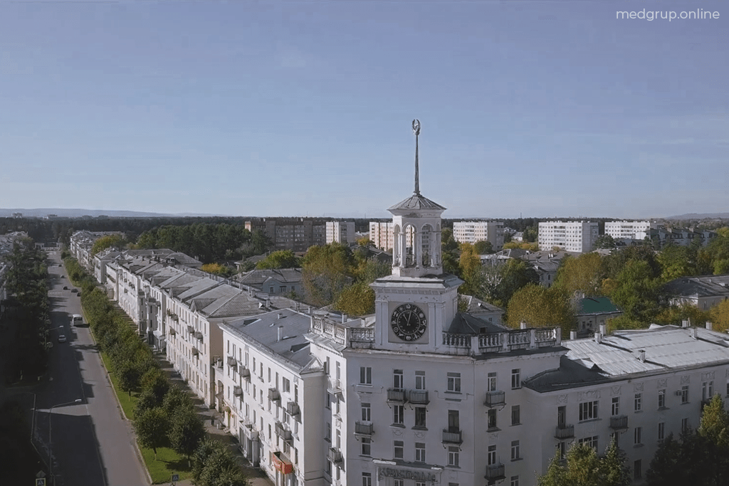 Архитектура города Железногорска, в котором оказывается услуга вывода из запоя